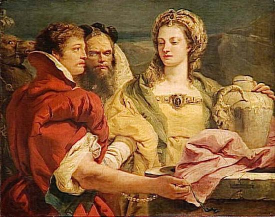 Giovanni Domenico Tiepolo Rebecca at the Well Germany oil painting art